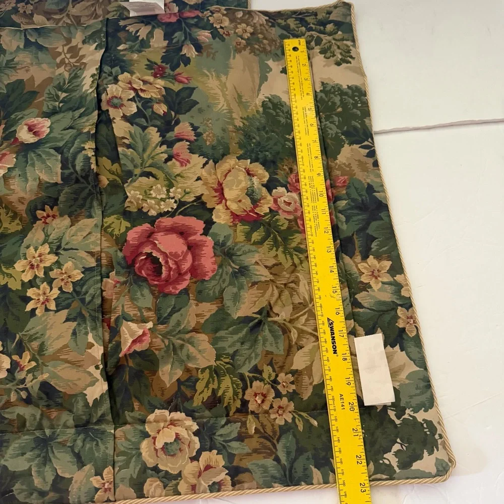 Martex Floral Pillow Sham in Green and Rose
